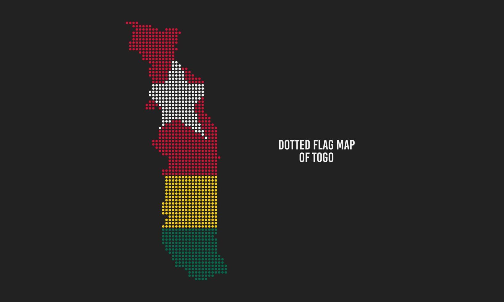 mapa de bandeira de togo pontilhado abstrato vetor