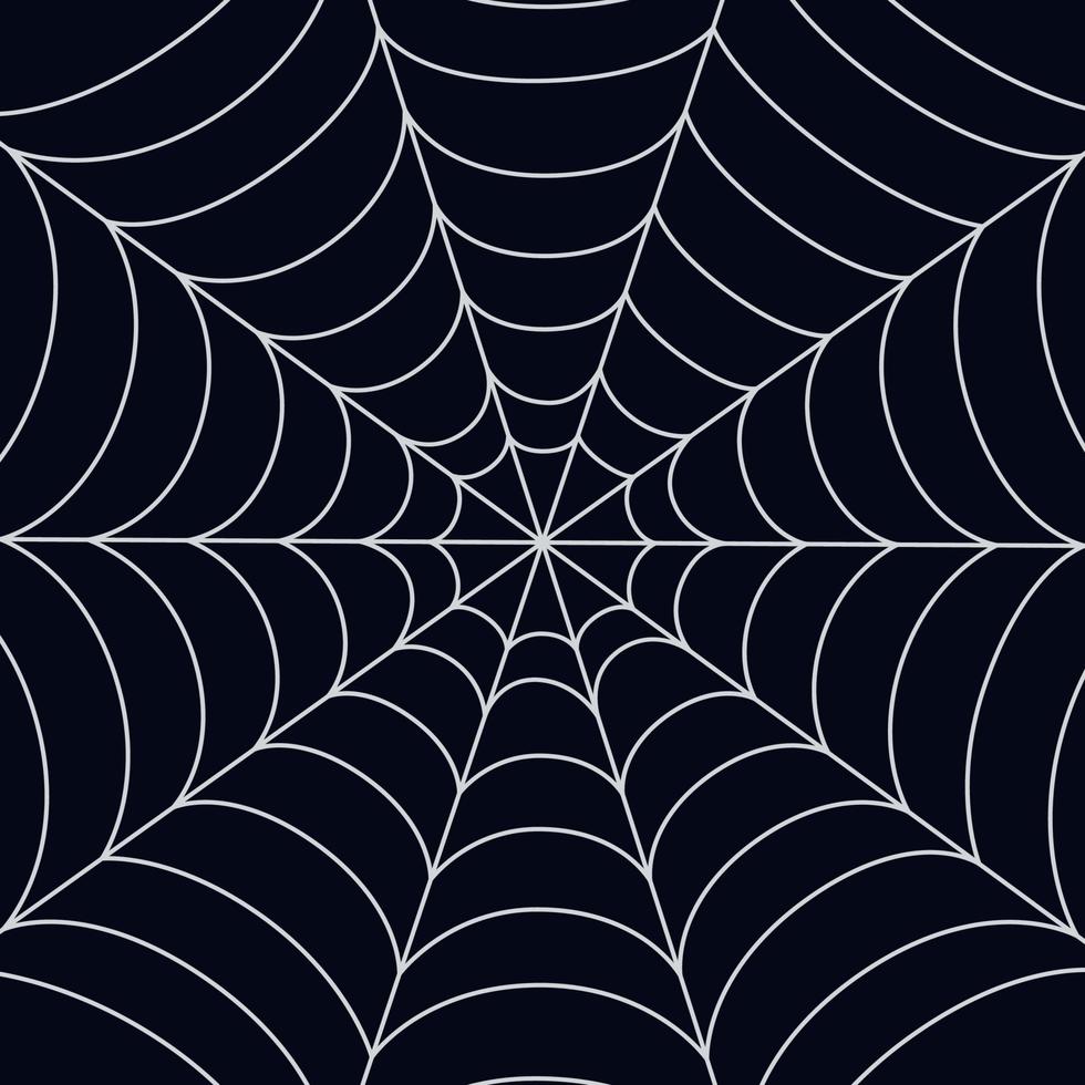 fundo de teia de aranha para o halloween. papel de parede simétrico escuro de halloween. ilustração vetorial vetor