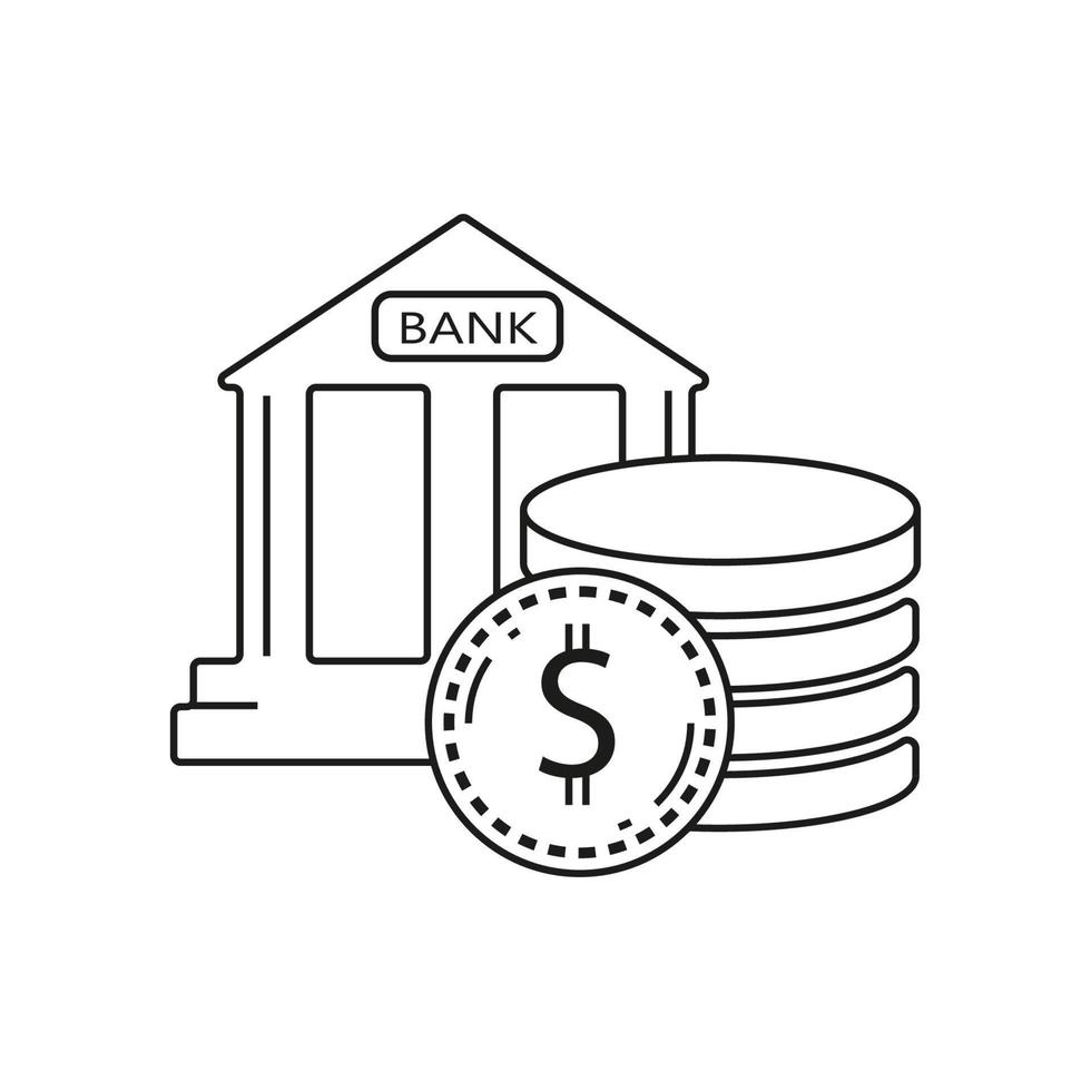 ilustração vetorial de prédio de banco vetor