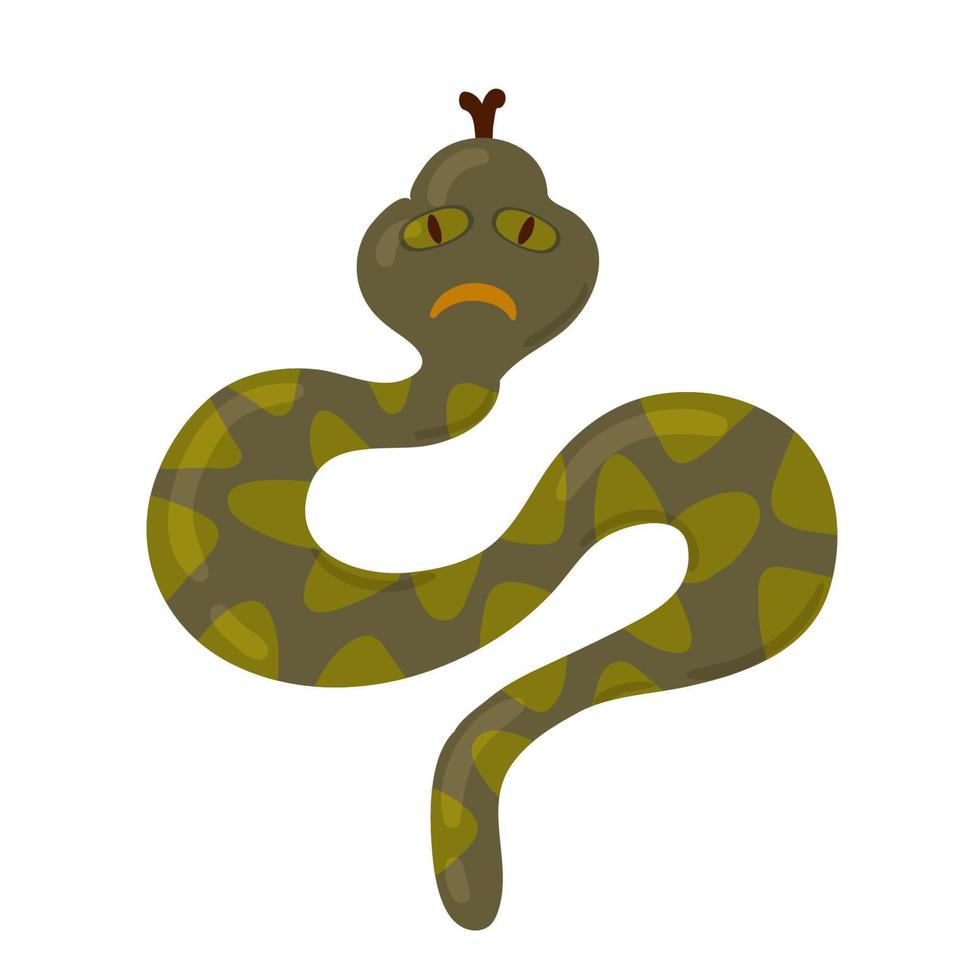 ilustração vetorial de cobra celestial. animal místico, serpente da lua, elemento gráfico místico de bruxa. ilustração vetorial espiritual. cobra do dia das bruxas. vetor