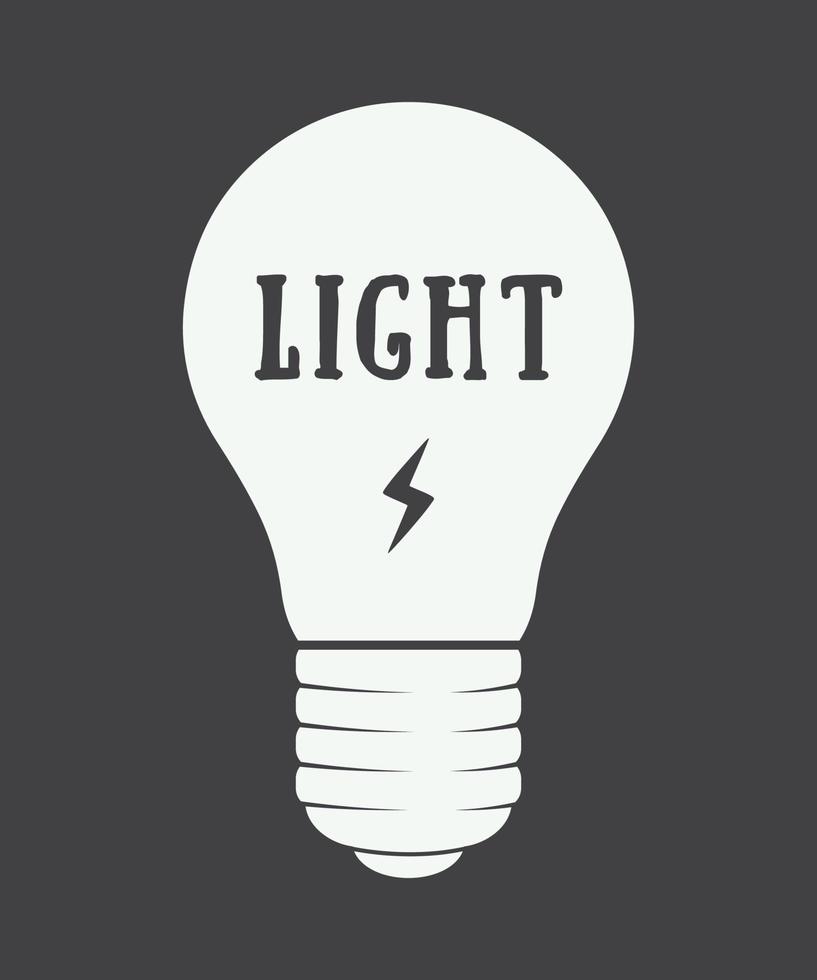 lâmpada vintage e logotipo de iluminação, emblema, crachá e elementos de design. ilustração vetorial vetor