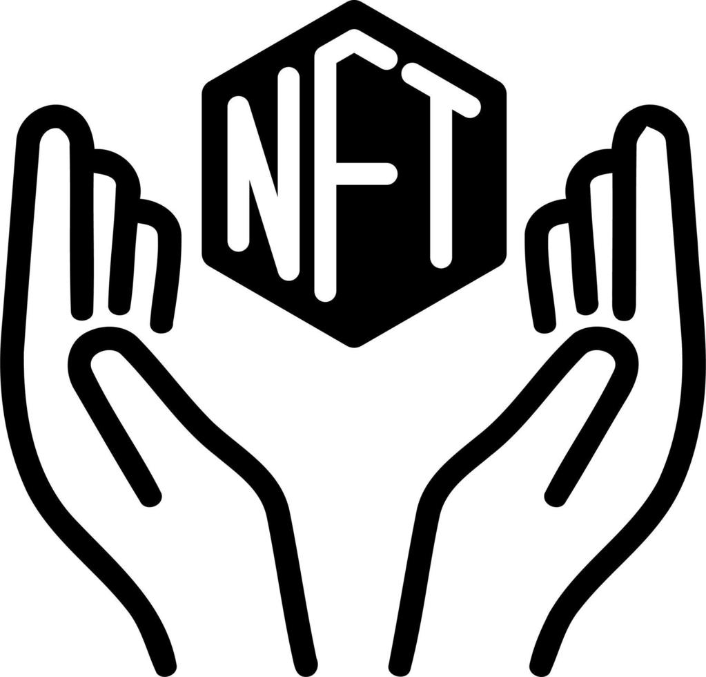 ícones nft logotipo nft ilustração vetorial nft vetor