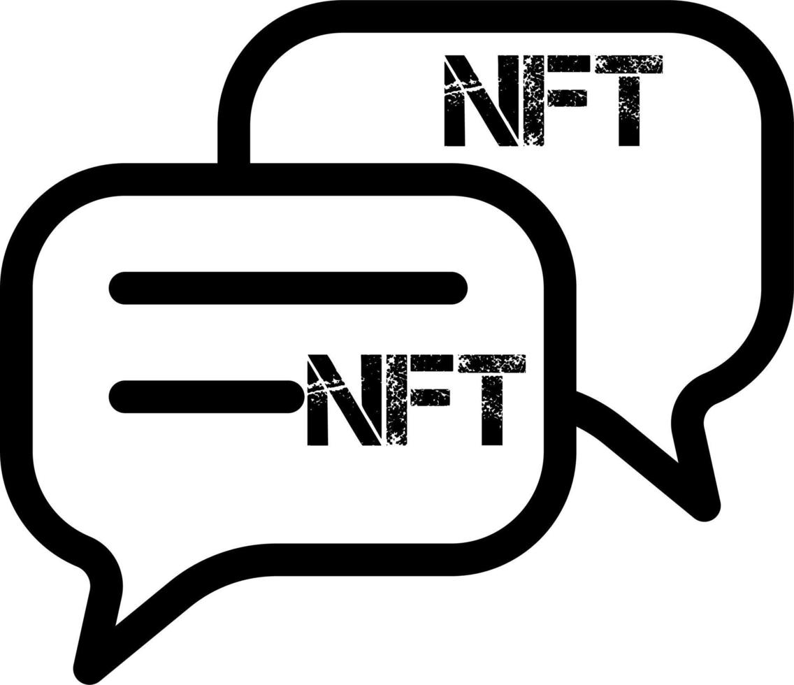 ícones nft logotipo nft ilustração vetorial nft vetor