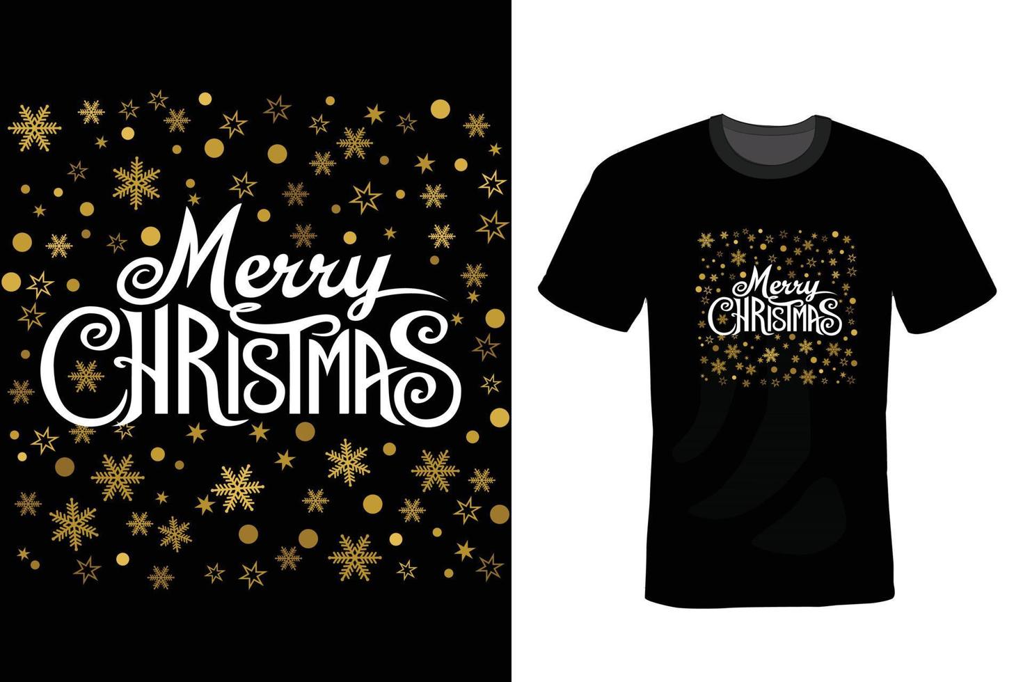 modelo de design de camiseta de dia de natal vetor