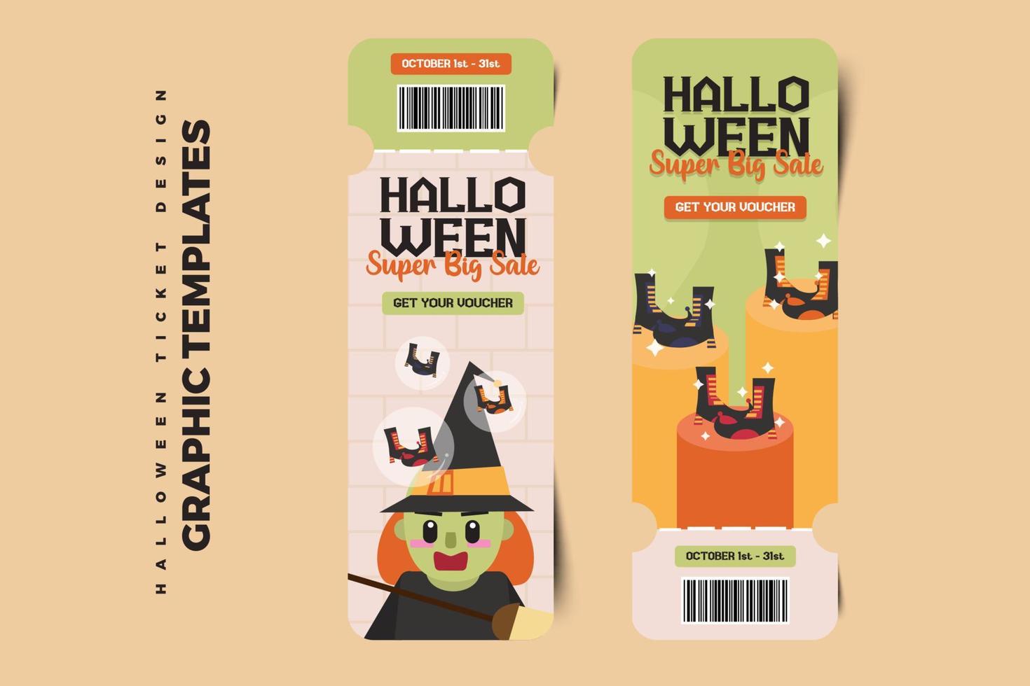 modelo de design gráfico de halloween simples e elegante que é fácil de personalizar vetor