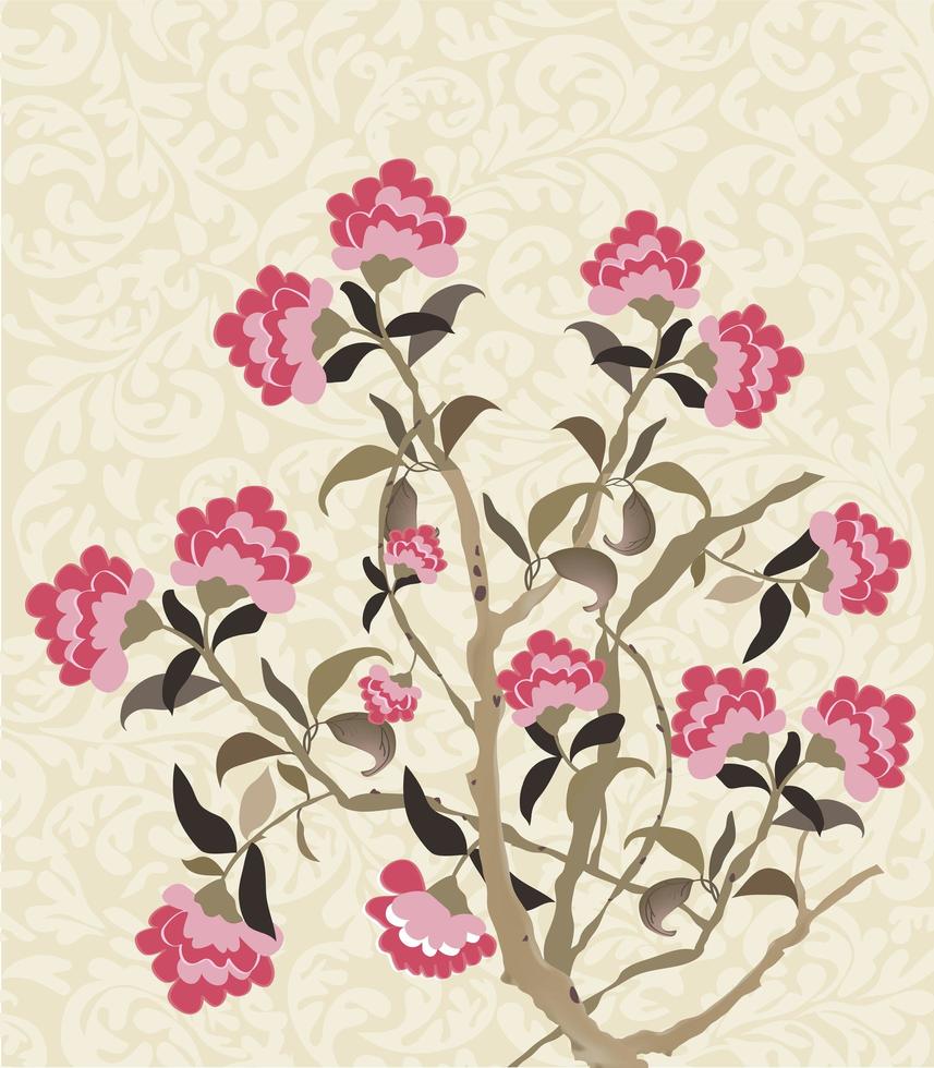 cartão vintage com design floral vetor