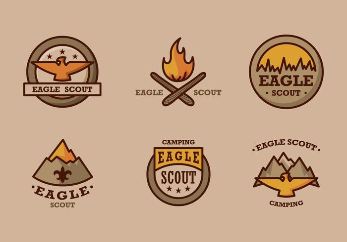 Eagle Scout logo pacote de vetores vintage