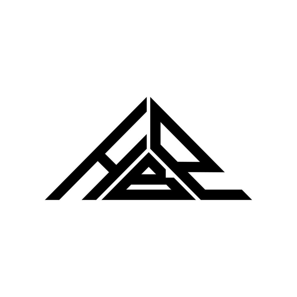 design criativo do logotipo da carta hbp com gráfico vetorial, logotipo simples e moderno hbp em forma de triângulo. vetor