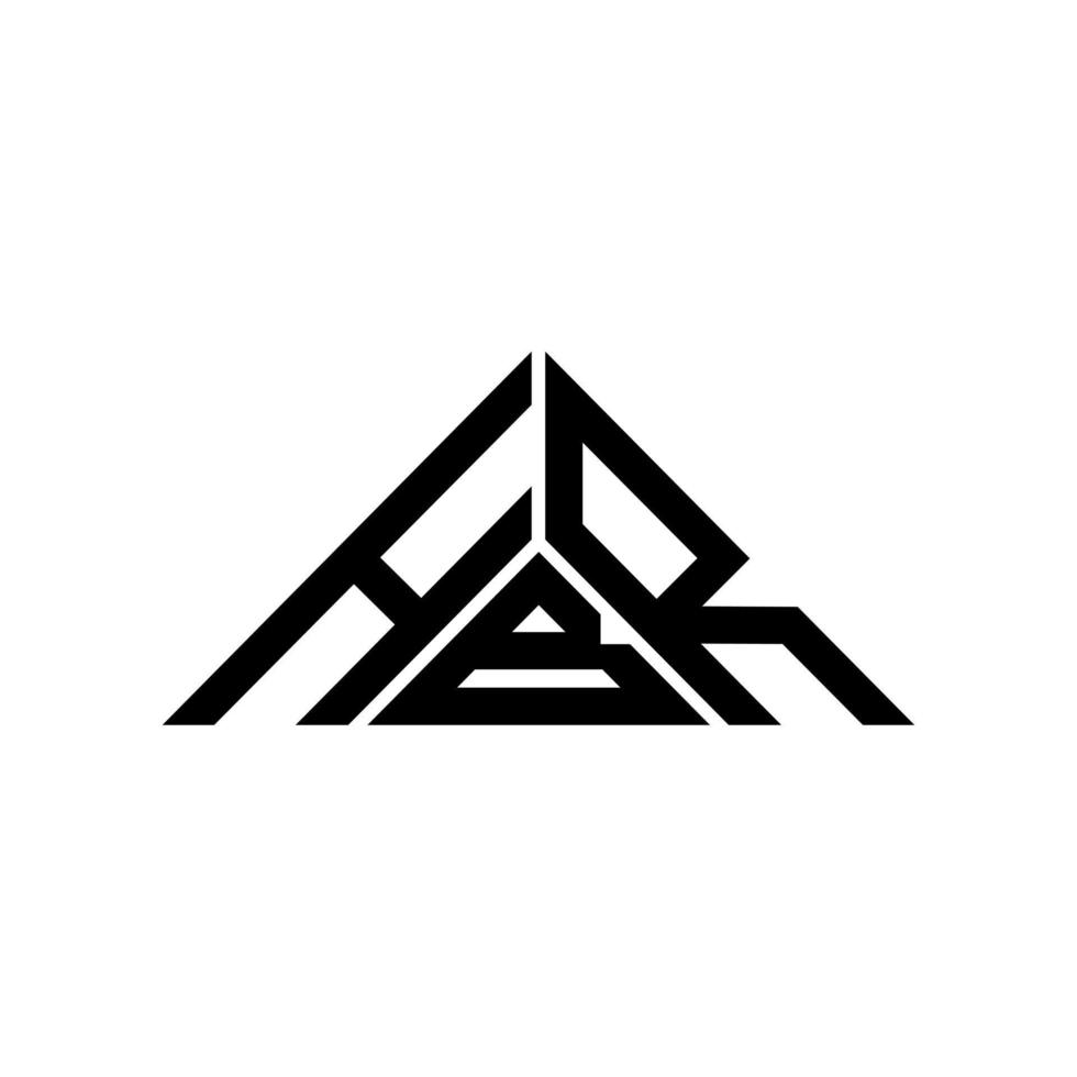 hbr carta logotipo design criativo com gráfico vetorial, hbr logotipo simples e moderno em forma de triângulo. vetor