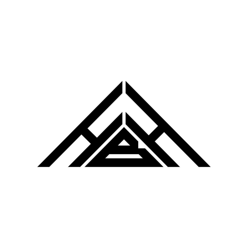 hbh letter logo design criativo com gráfico vetorial, hbh logotipo simples e moderno em forma de triângulo. vetor