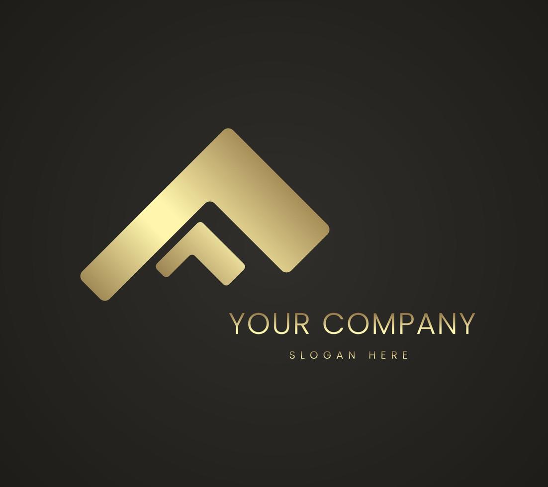 um estilo de logotipo de luxo e modelo de empresa premium e ícone de ouro com vetor premium moderno, modelo de ilustração