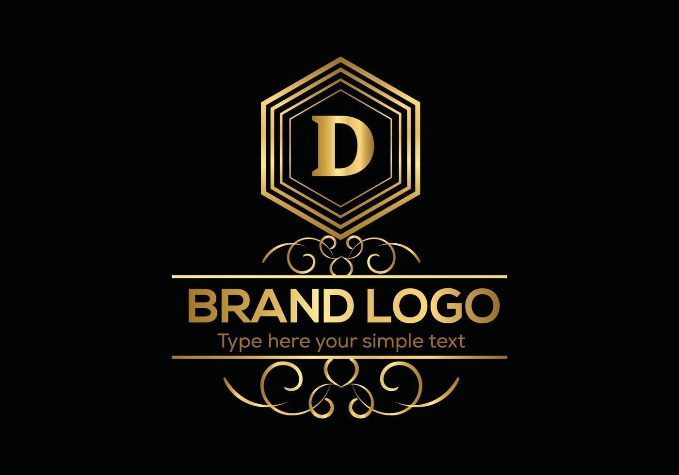 modelo de logotipo de luxo de letra inicial em arte vetorial para restaurante, hotel, heráldica, joias, moda e outras ilustrações vetoriais. vetor