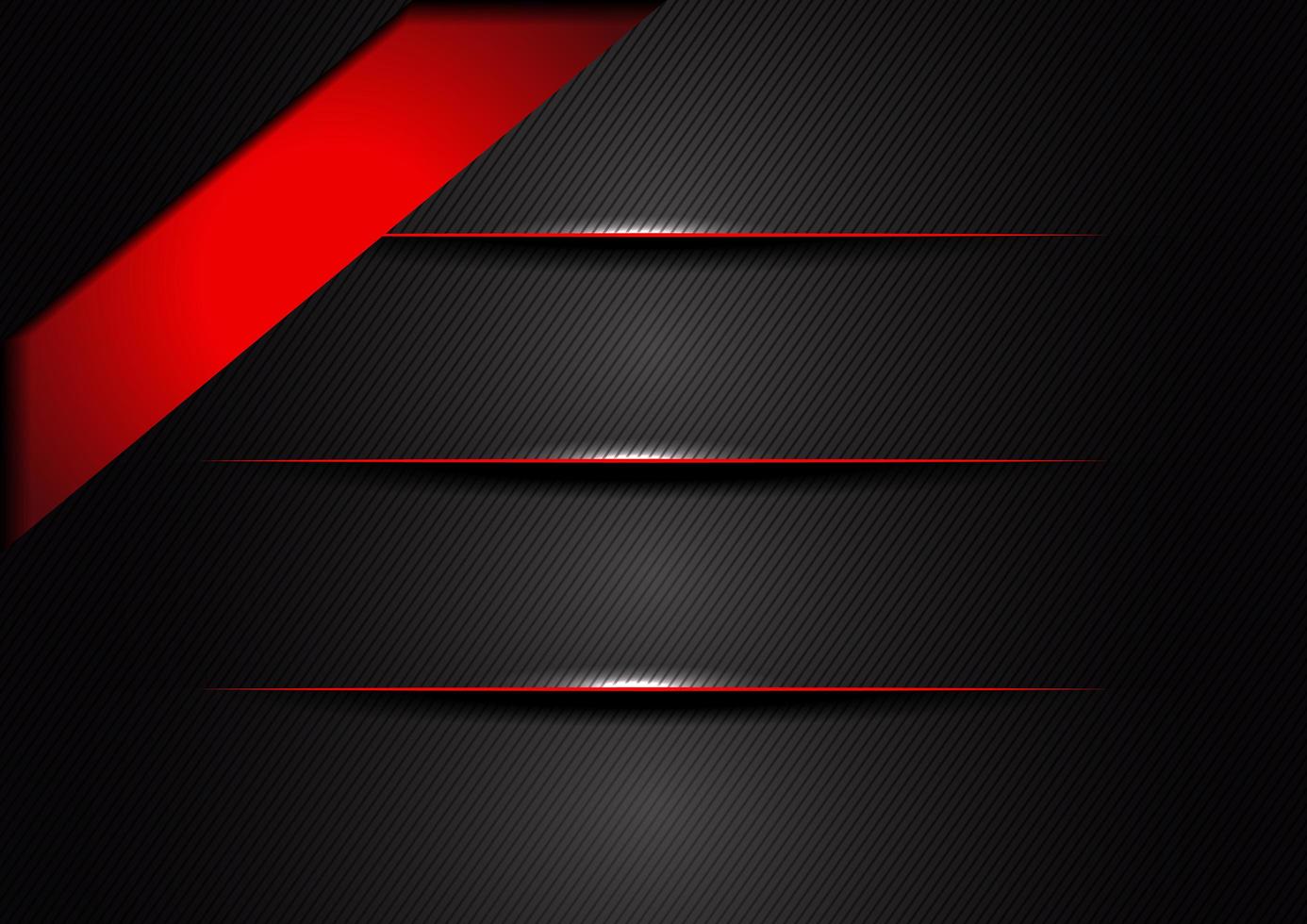 camadas gradientes abstratas de preto, vermelho e cinza com bordas vetor