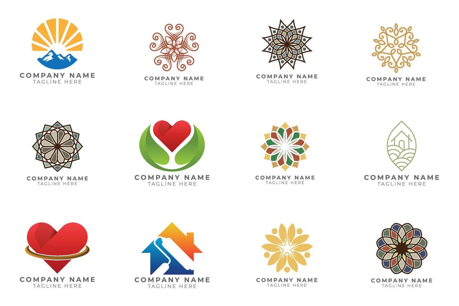 logotipo conjunto coleção de ideias de marca moderna e criativa para empresa de negócios. vetor