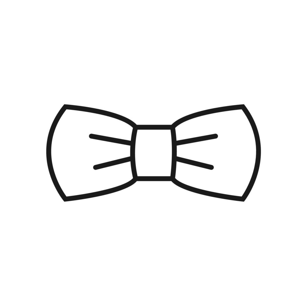 ícone de gravata borboleta em design plano moderno vetor