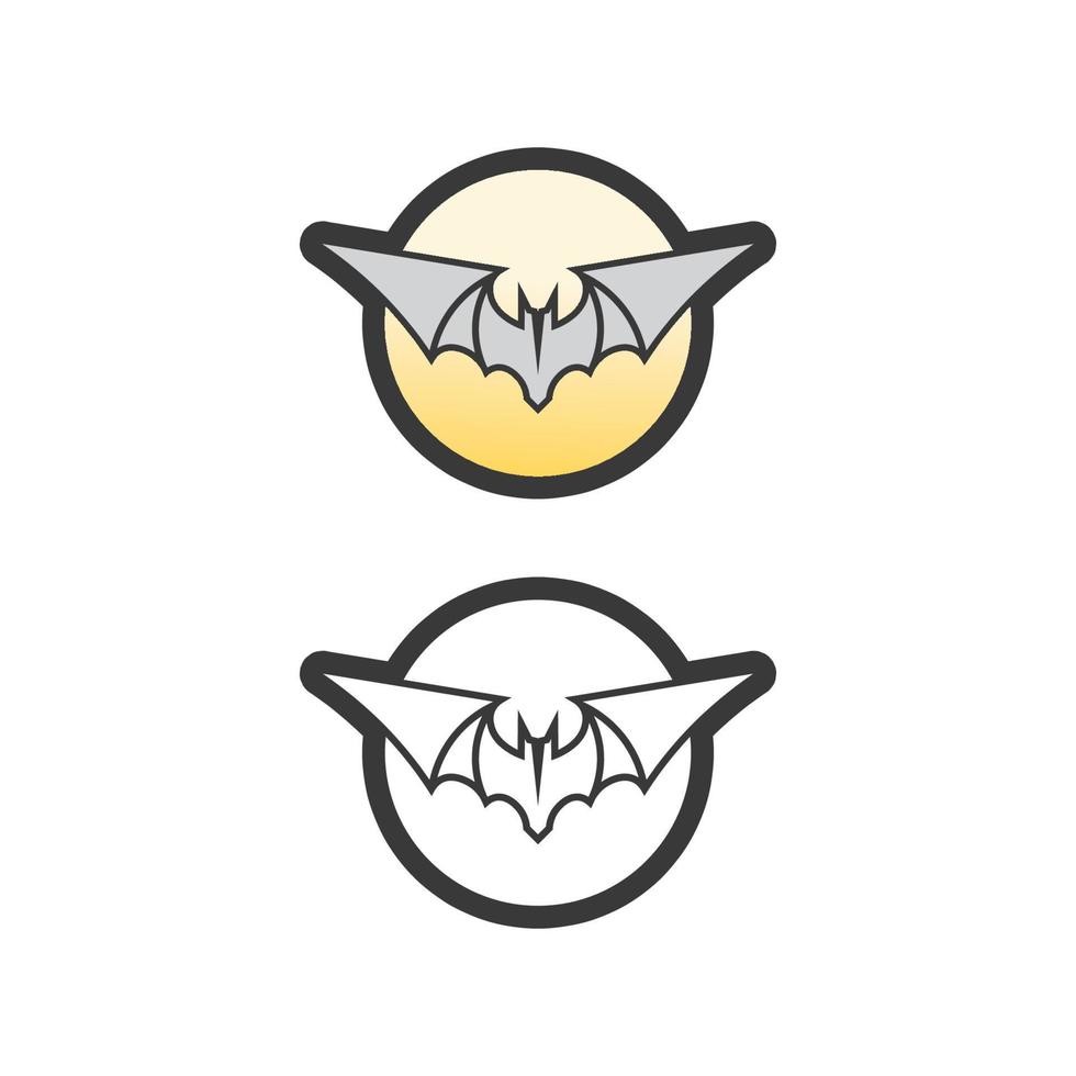 modelo de logotipo de ícone de vetor de morcego