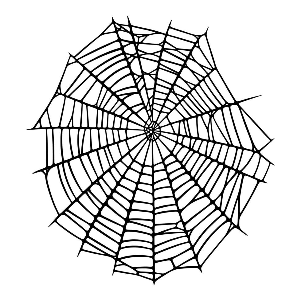 teia de aranha conjunto isolado no fundo branco. assustadora teia de aranha de halloween. ilustração vetorial vetor