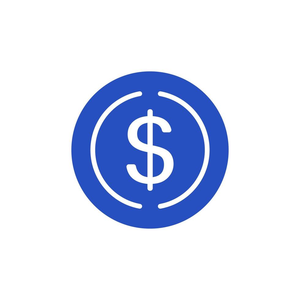 ícone de vetor de moeda usd stablecoin