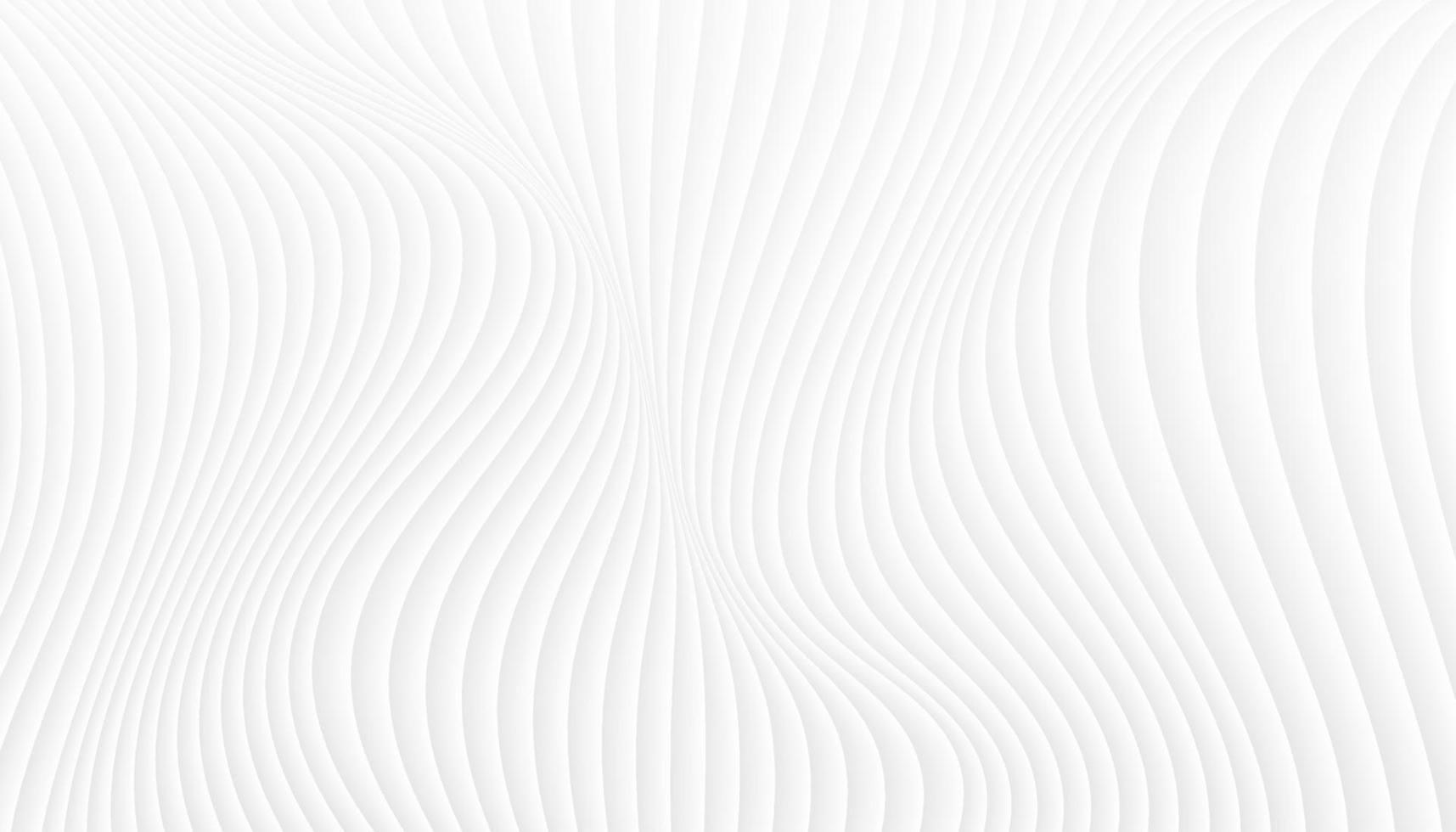 abstrato branco e cinza padrão ondulado textura banner design de modelo. fundo de listra curva de prata de camadas macias de luxo com espaço de cópia. conceito de cena moderno e mínimo. ilustração vetorial. vetor