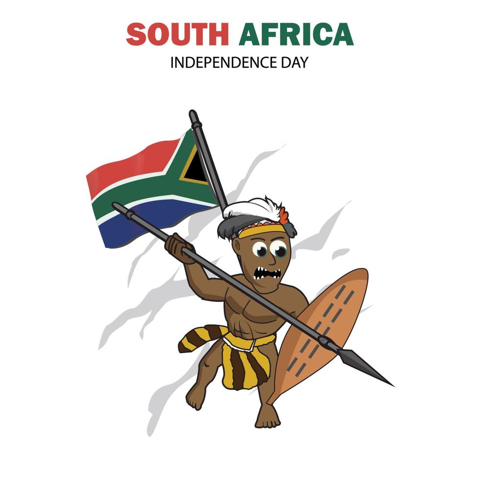 dia da independência da áfrica do sul com vetor de bandeira