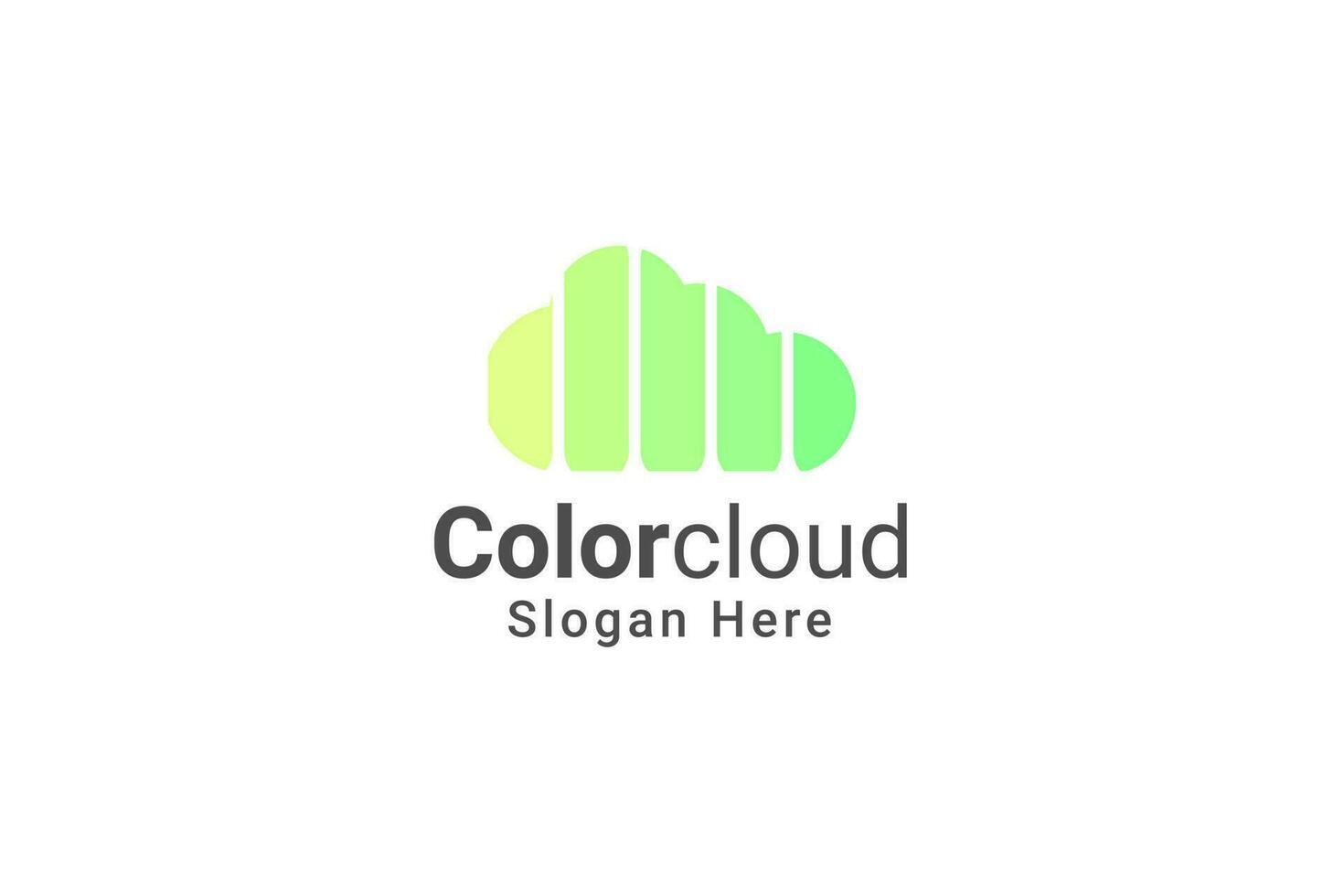 design de logotipo de nuvem de cor, símbolo criativo vetor