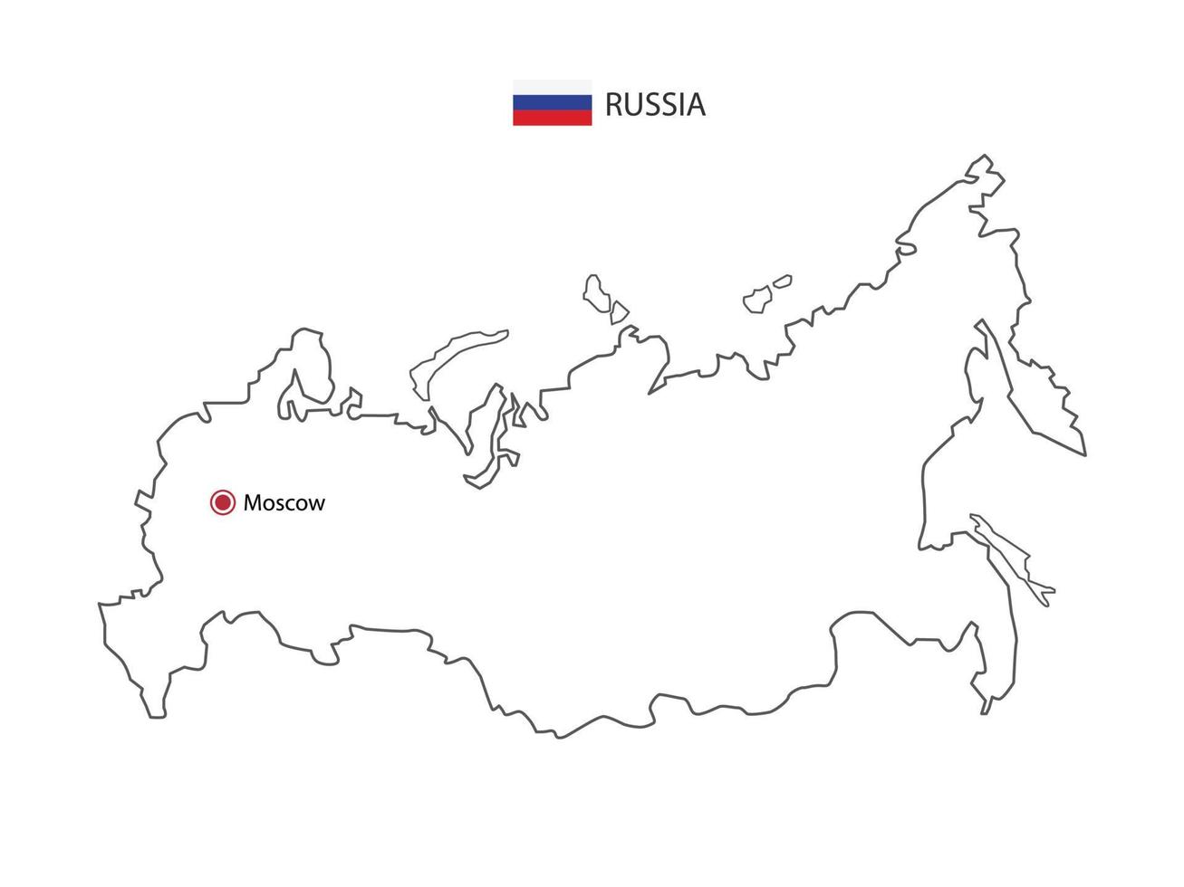 Linha De Mapa Da Federação Russa Da Rússia Vetor Fino Linear. Mapa Simples  Da Federação Russa Da Rússia Ilustração do Vetor - Ilustração de textura,  naturalize: 177455210