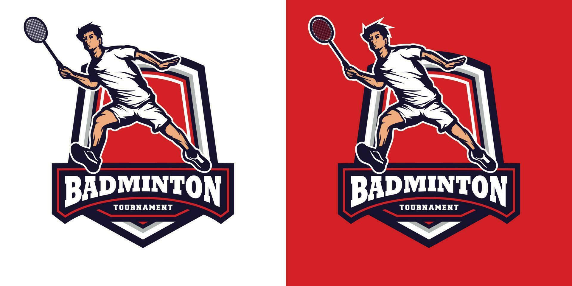 vetor de logotipo de badminton