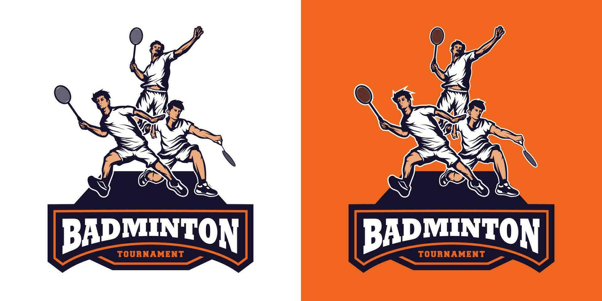 vetor de logotipo de badminton