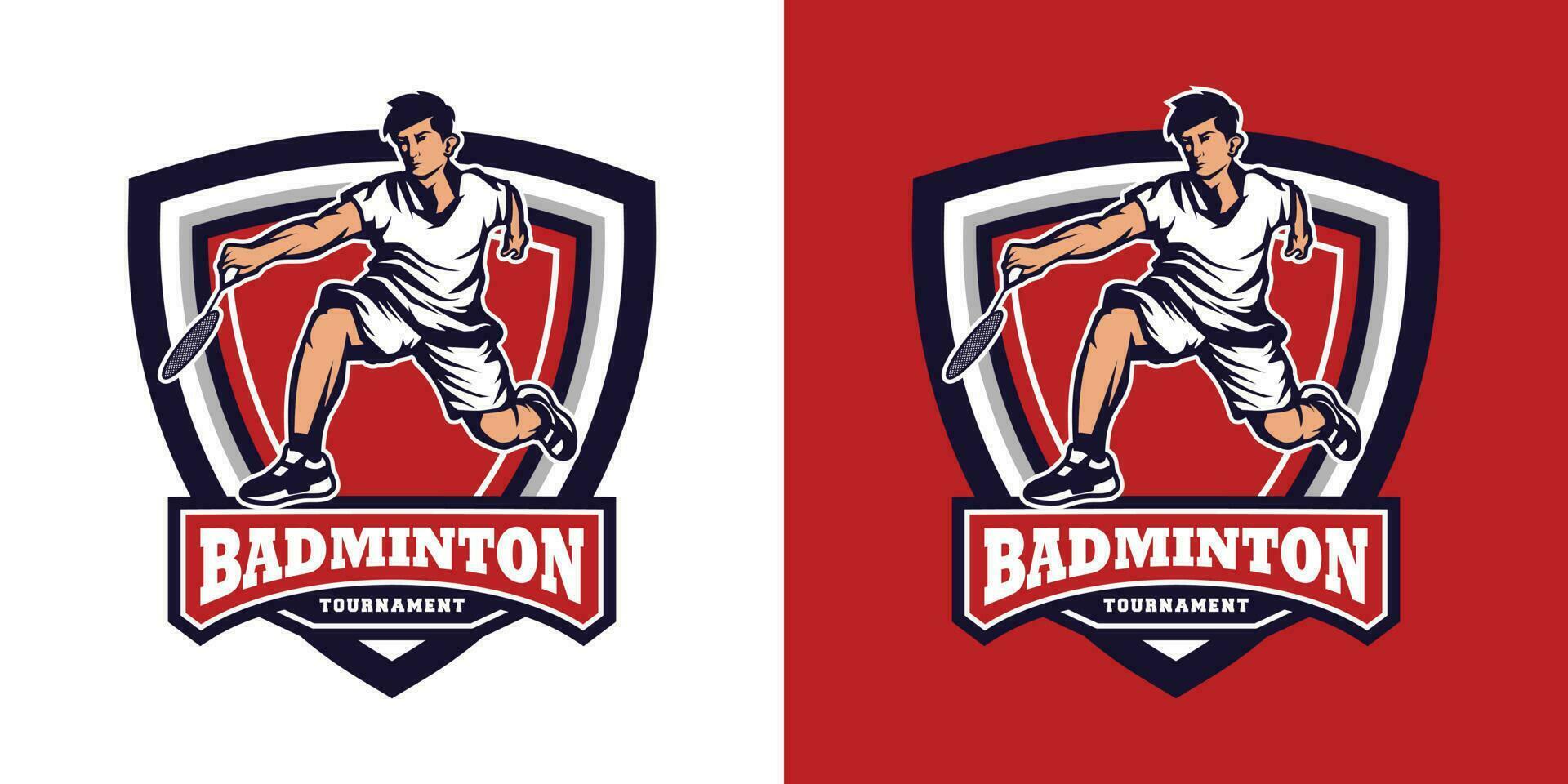 vetor de logotipo de badminton