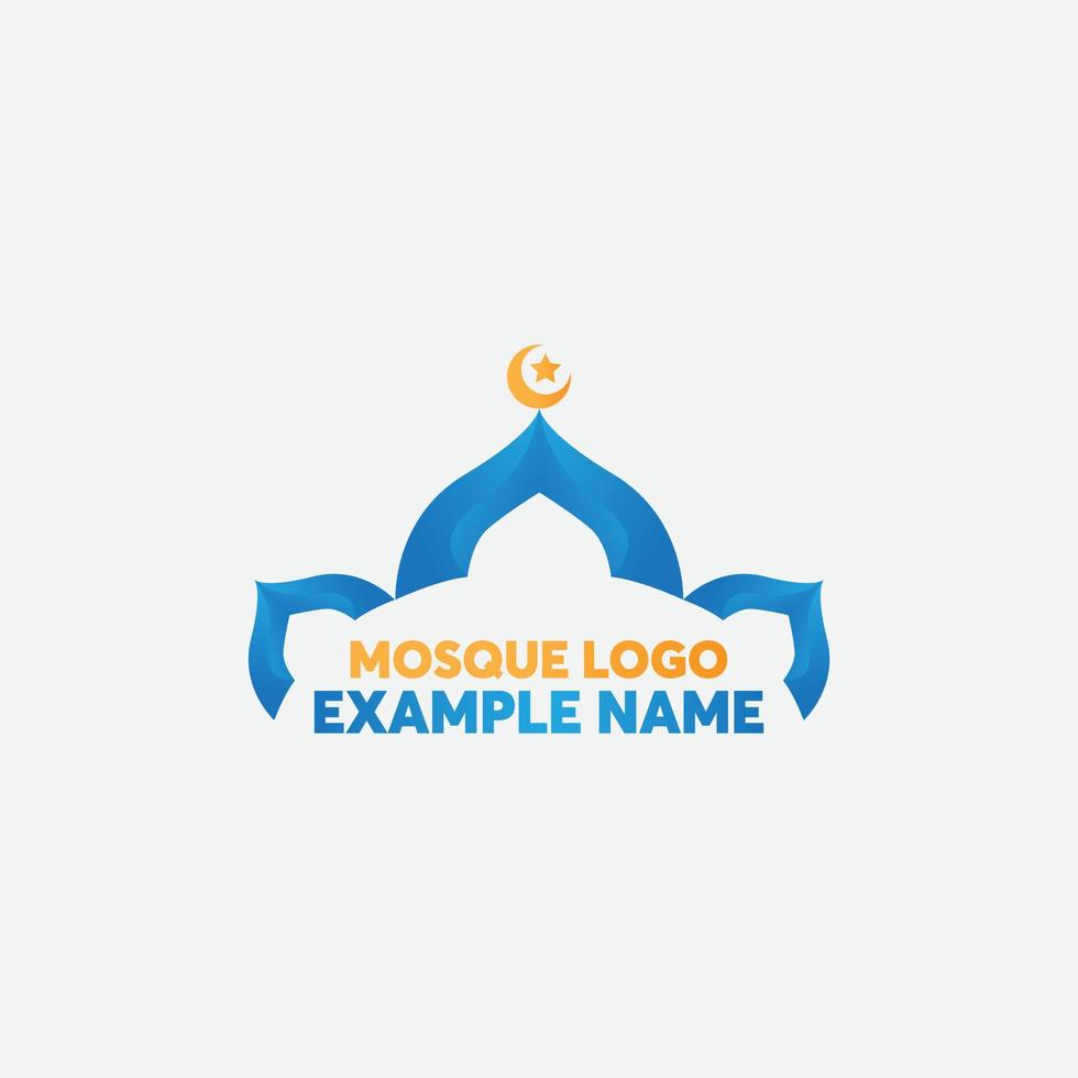 vetor de design de modelo de logotipo de mesquita, emblema, design de conceito, símbolo criativo, ícone