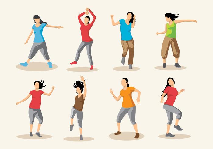 Vetor de dança zumba livre