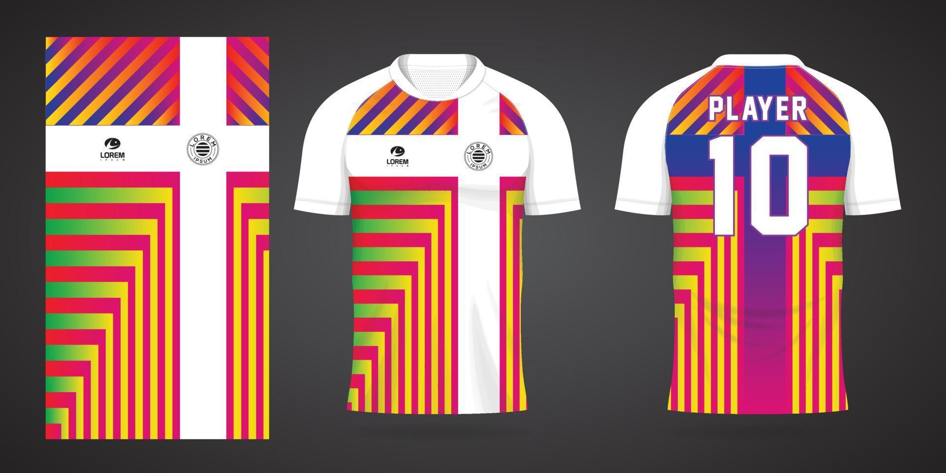 modelo de design de esporte de camisa de futebol vetor