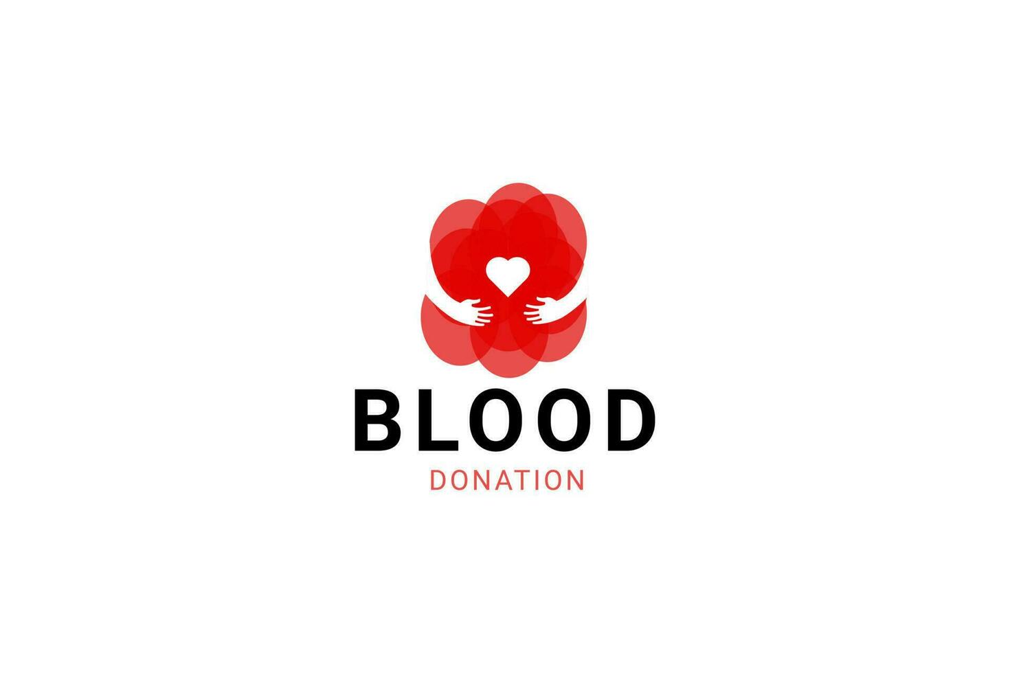 modelo de design de logotipo de doador de sangue vetor