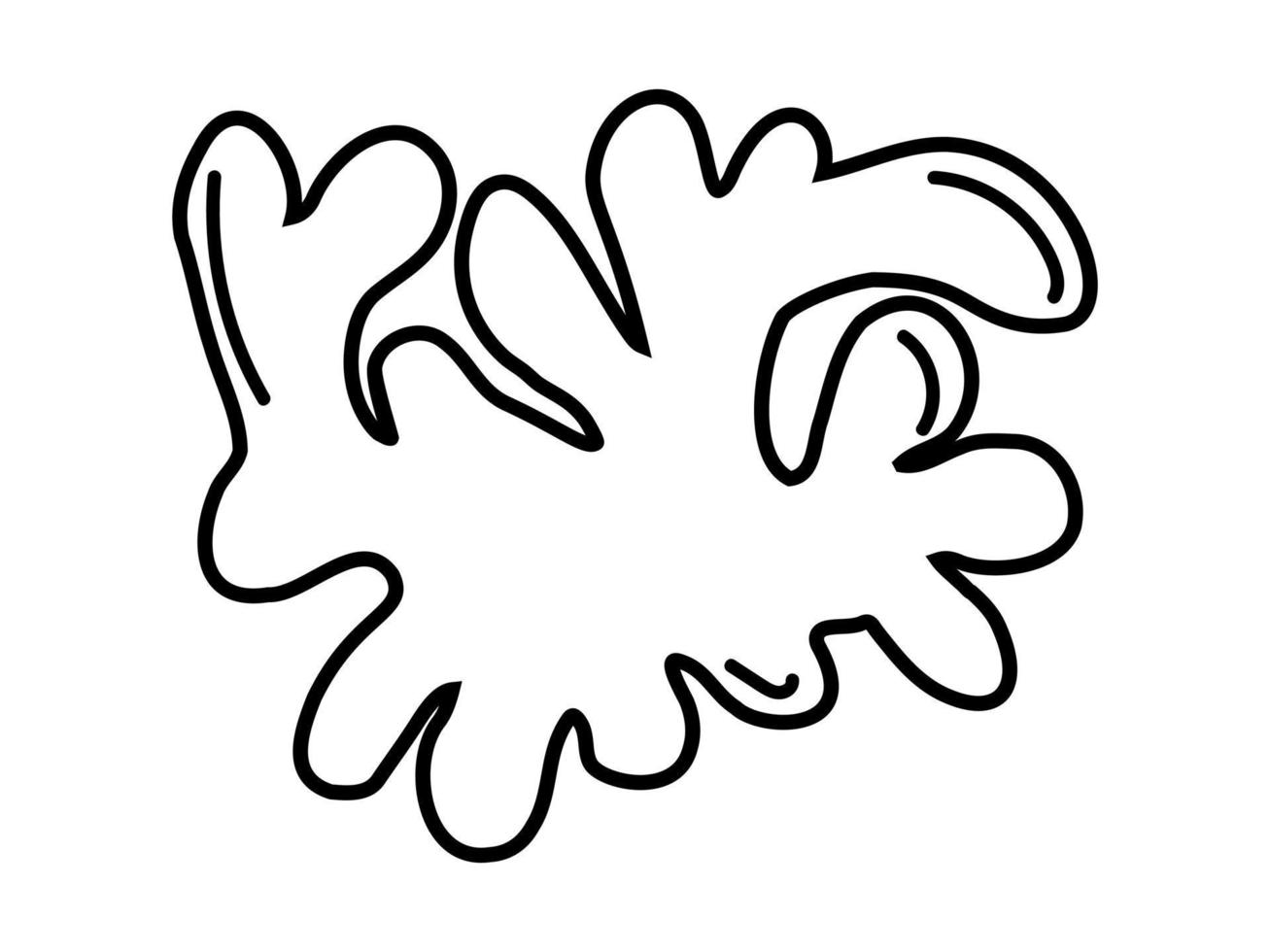 algas submarinas. algas marinhas. oceano doodle mão desenhada ilustração vetorial isolada no branco. vetor