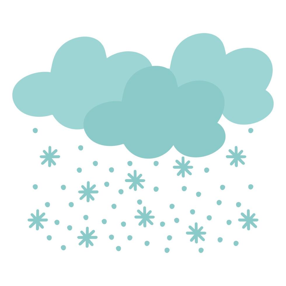forma de flocos de neve de inverno - elemento de design de neve - tema de feliz ano novo de queda de neve de natal vetor