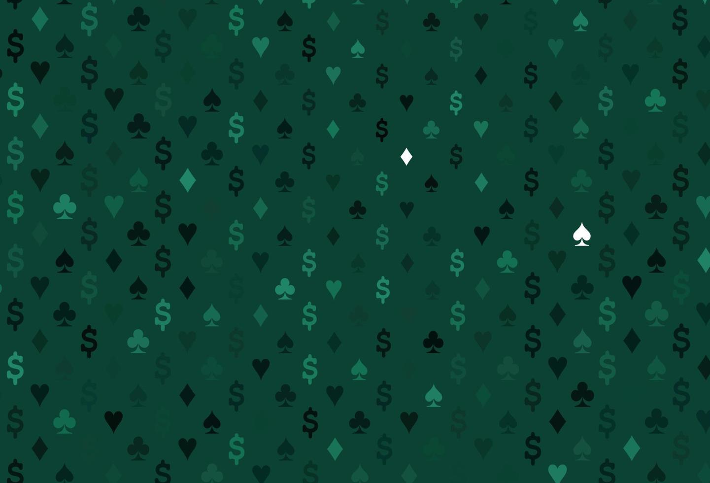 layout de vetor verde claro com elementos de cartas.