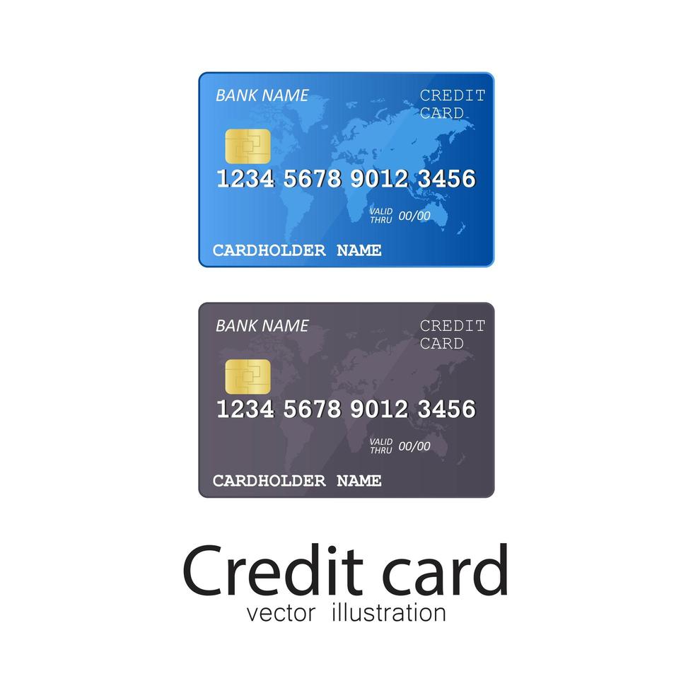 cartão de crédito isolado vetor