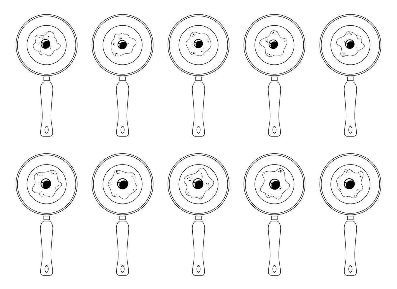 ilustração de design vetorial de ovo frito isolada no fundo branco vetor