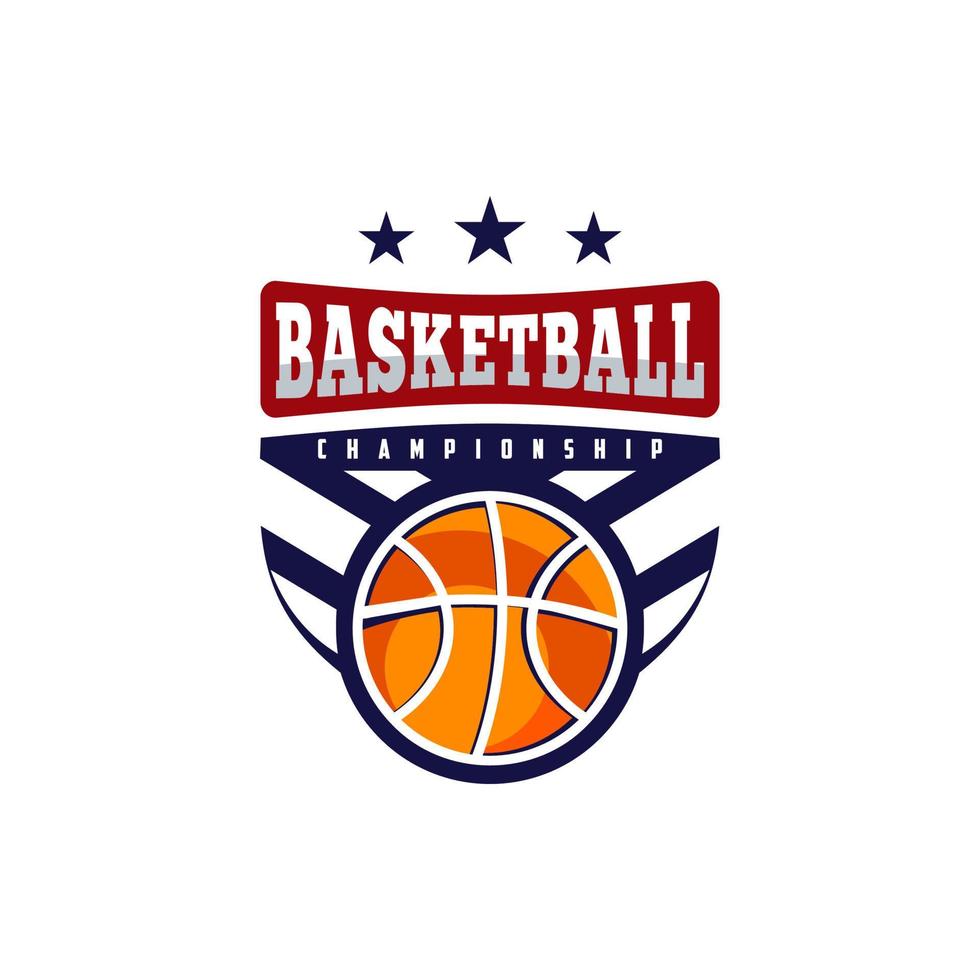 ilustração vetorial de logotipo de basquete vetor