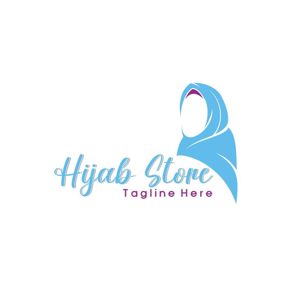 ilustração de logotipo de vetor de loja hijab