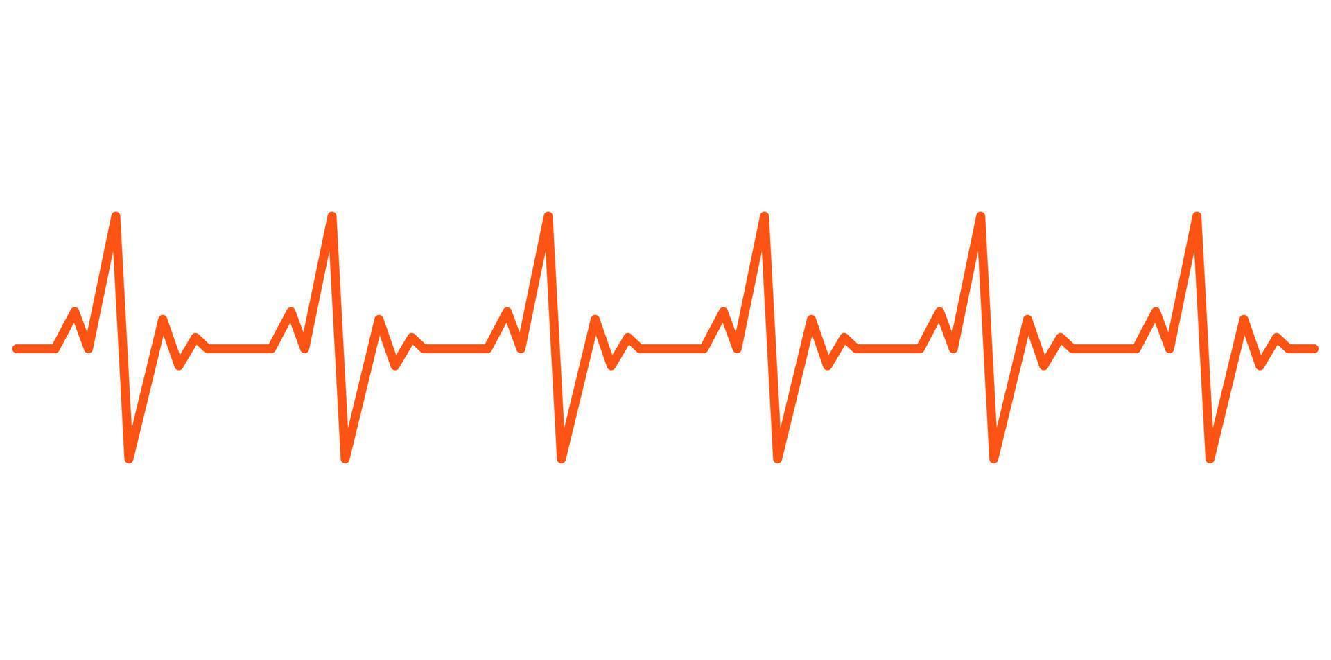 ícone de pulso de linha de cardiograma de batimento cardíaco ekg. eletrocardiograma batimento cardíaco ecg monitor de taxa vetor