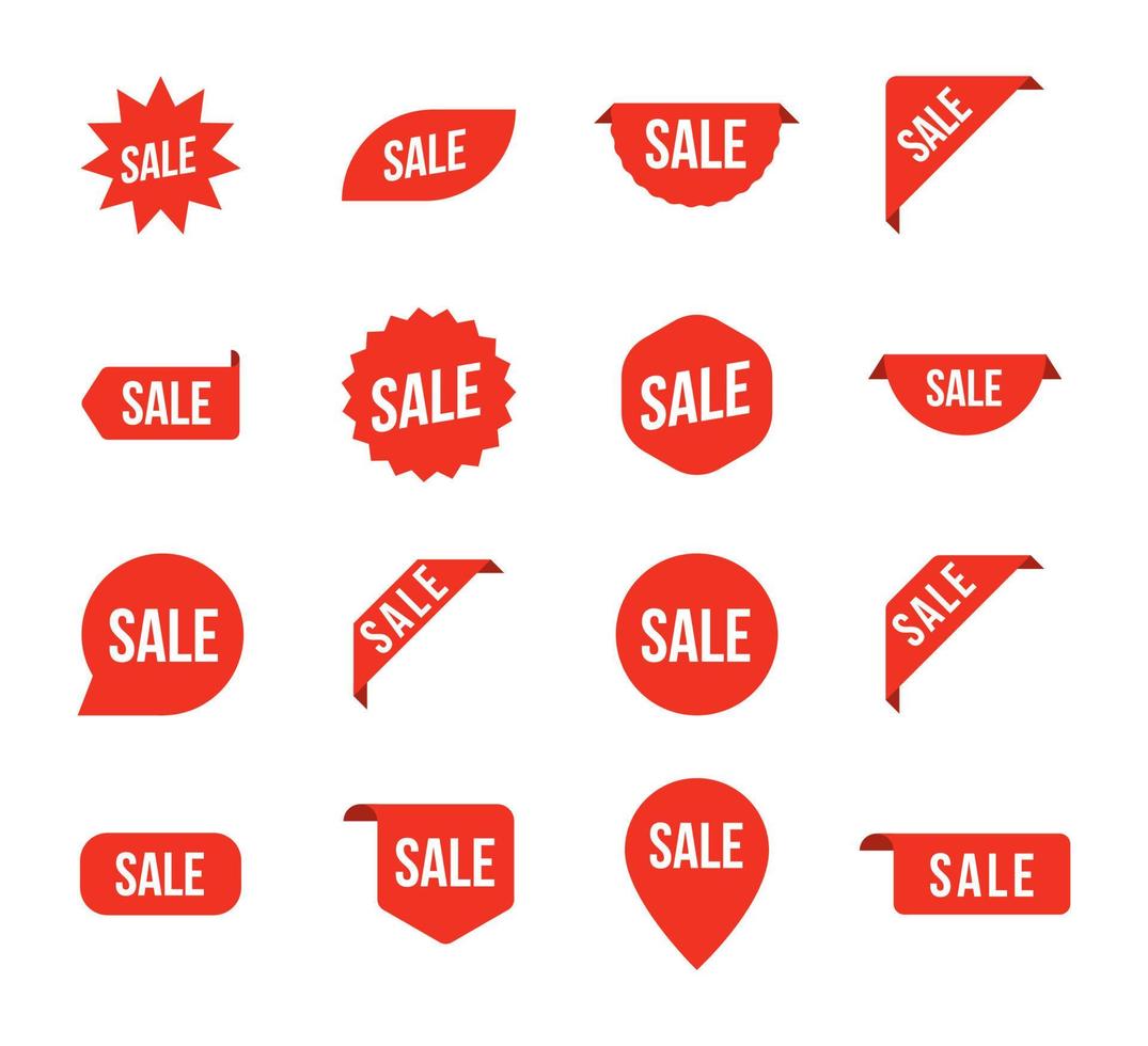 conjunto de oferta de preço de seta de etiqueta de venda. etiqueta venda desconto vetor ícone promoção produto sinal forma