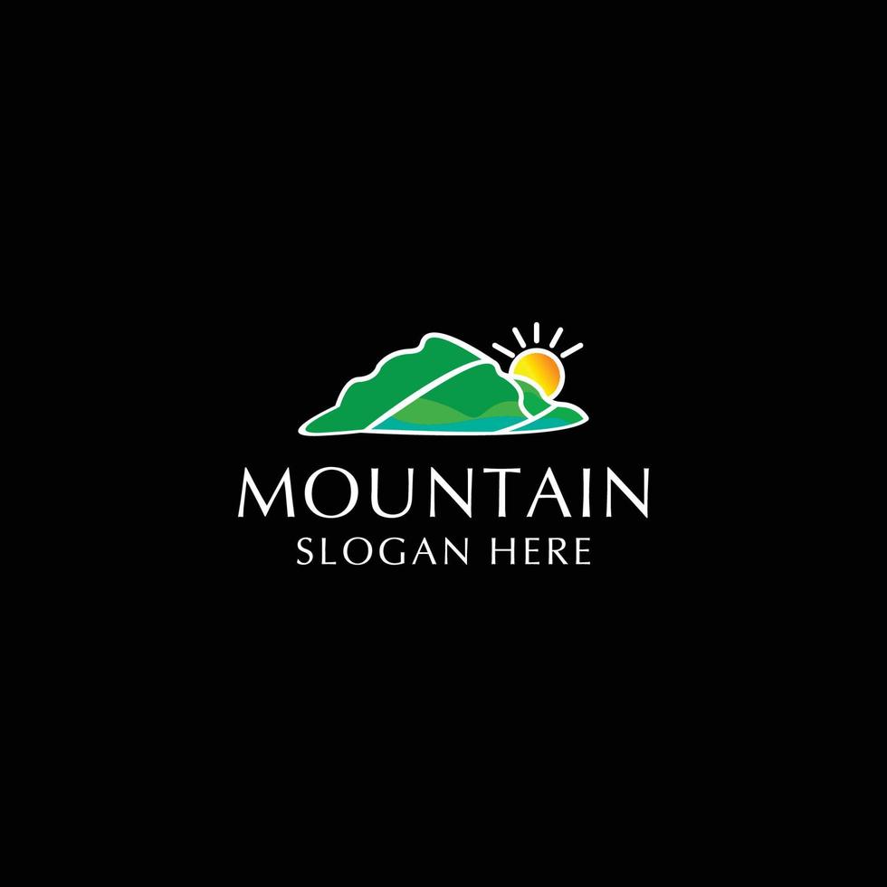 imagem de vetor de ícone de logotipo de montanha