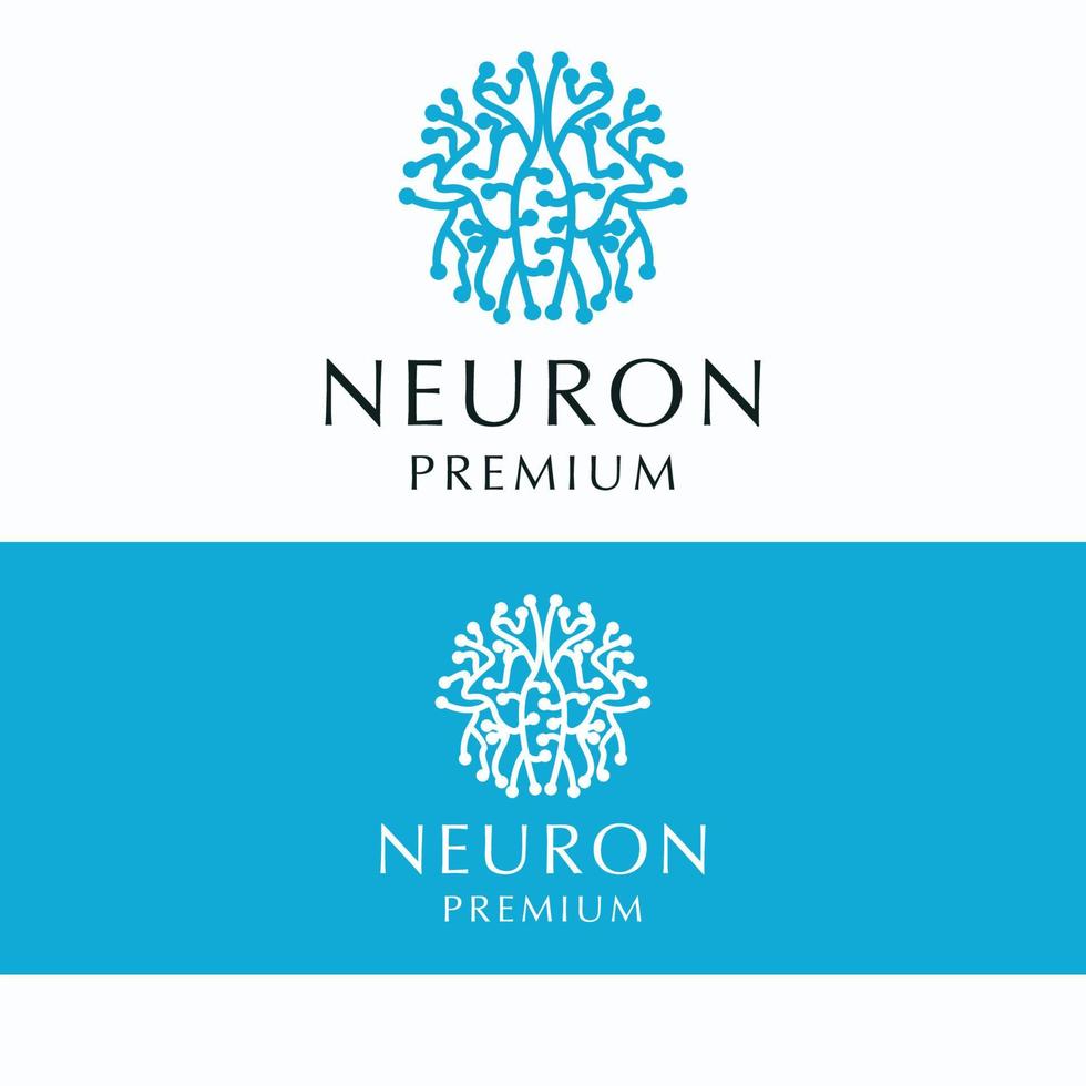 imagem vetorial de ícone do logotipo do neurônio vetor