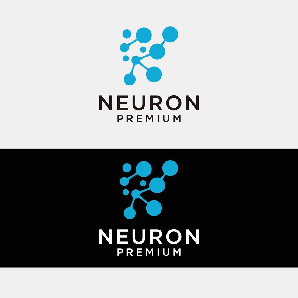 imagem vetorial de ícone do logotipo do neurônio vetor