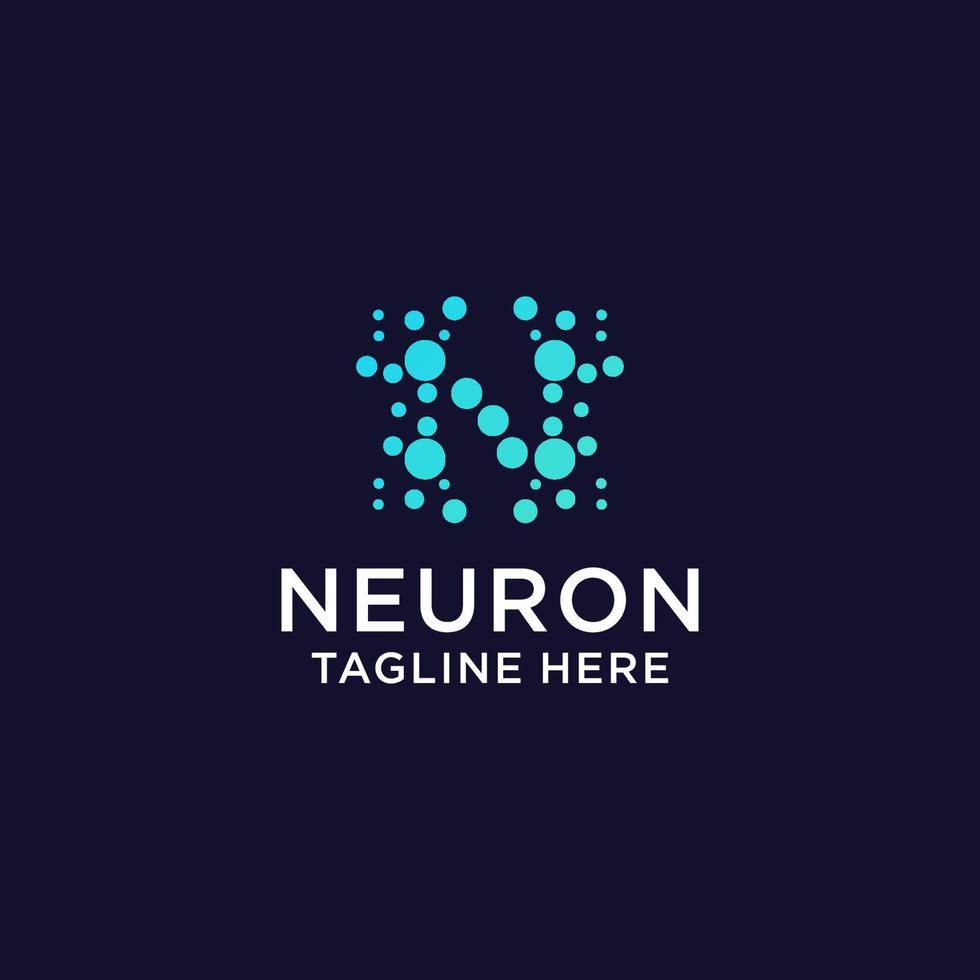 imagem vetorial de ícone do logotipo do neurônio vetor