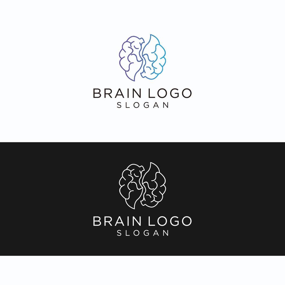 imagem vetorial de ícone do logotipo do cérebro vetor