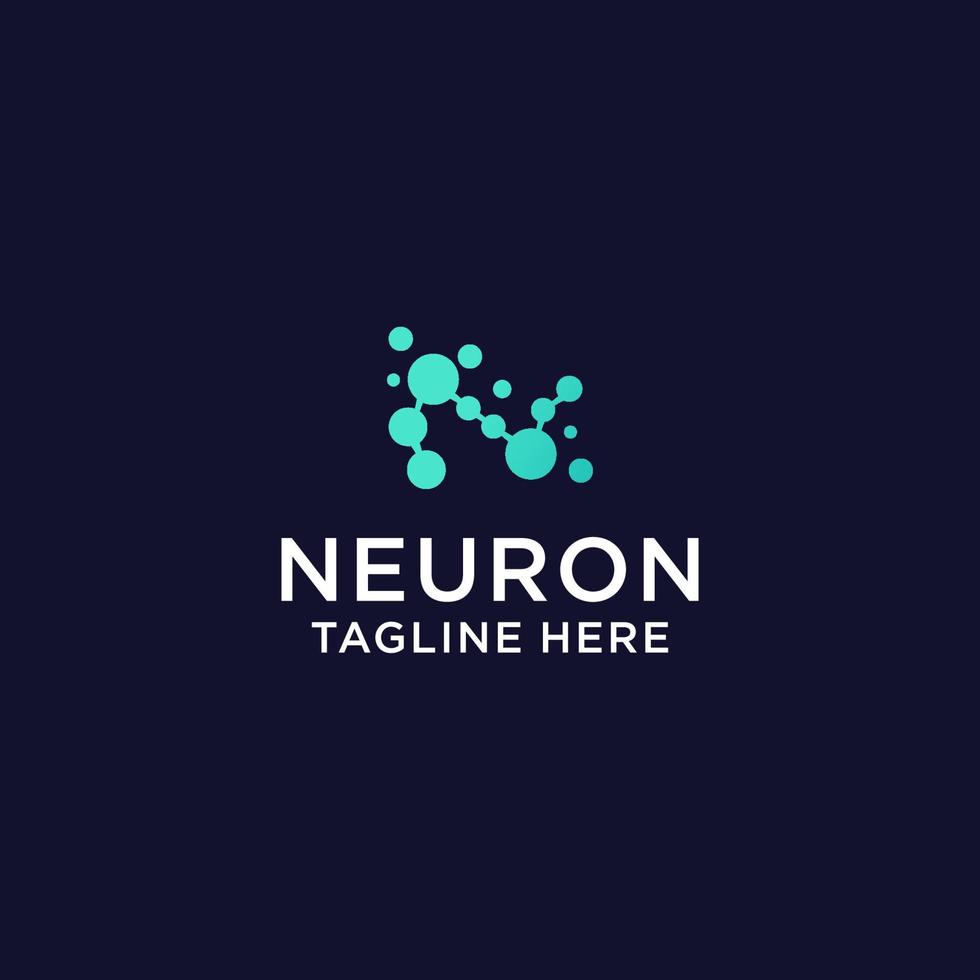 imagem vetorial de ícone do logotipo do neurônio vetor