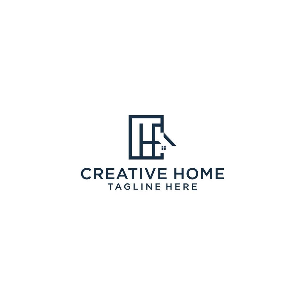 modelo de ícone de design de logotipo de casas criativas vetor
