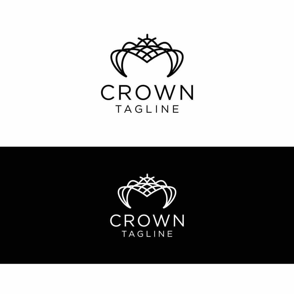 modelo de ícone de design de logotipo de coroa vetor